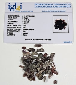 60.83 tcw. Natural Almandine Garnet Parcel w/COA