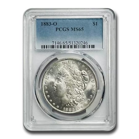 1883 o MS 65 PCGS Morgan Silver Dollar: Items are as shown in image - grade and date are exact- Due to the fact that we have multiples of these items -Winning bidder may not receive exact serial numbers shown in 
