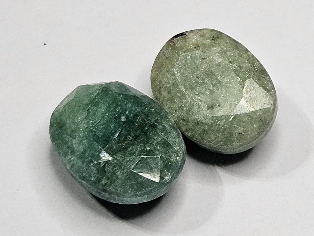 14.15 tcw. Emerald Green Beryl Gemstones: Item is the exact item in the image- Bidder is responsible for all value and grade determination- Please review all terms and conditions prior to placing any bids - All bids are an agreement to