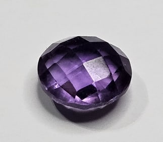 3.70 ct. Natural Checkerboard Cut Amethyst Gem