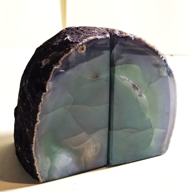 Nice Green Agate Bookend Pair - (1 of 9)