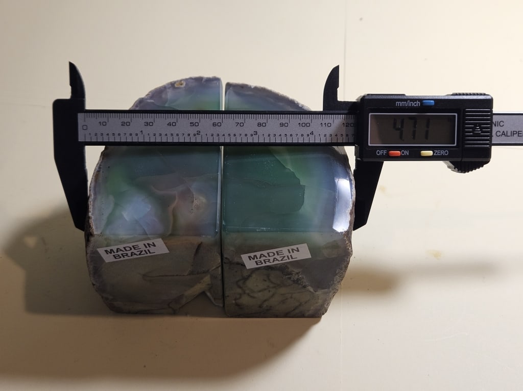 Nice Green Agate Bookend Pair - - 6