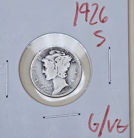 1926 S Mercury Dime