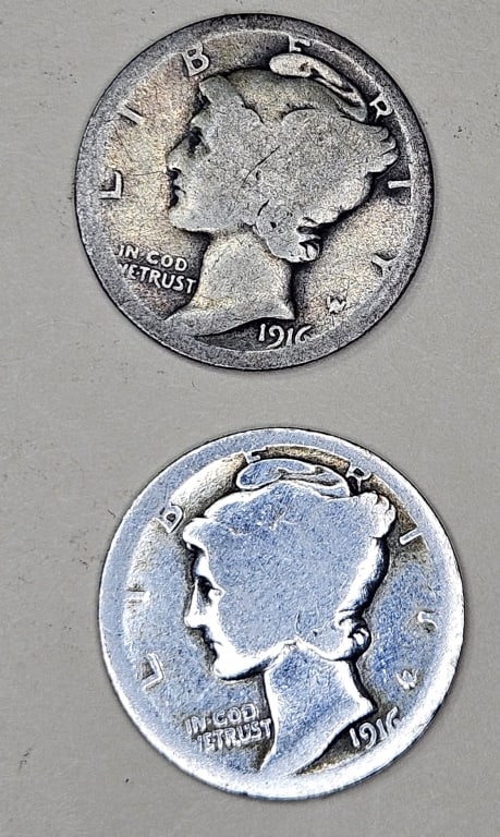 1916?- 1916 S Mercury Dimes (1 of 2)