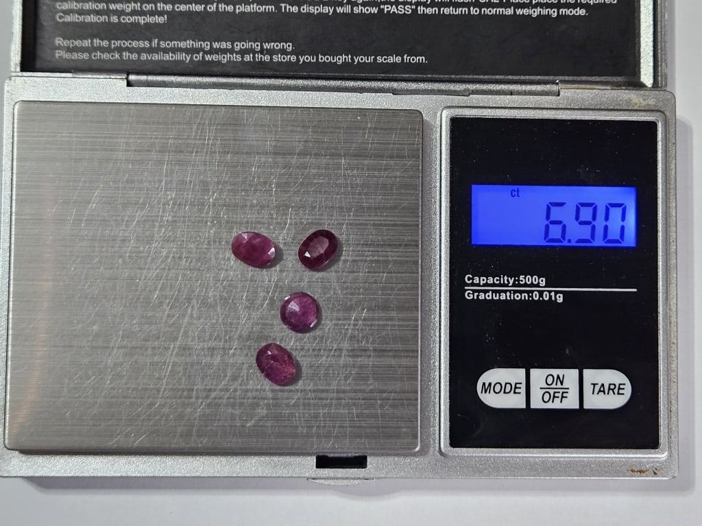 6.90 tcw. Natural Ruby Gem Parcel - 3