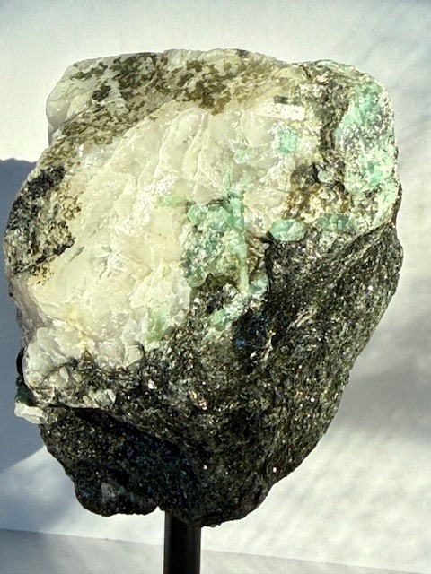 Natural Freeform Emerald Rough Cut on Stand: #NAME?sale -