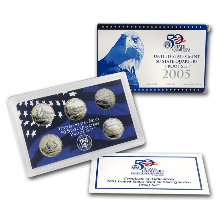 2000 US Mint State Quarter Proof Set: Item is the item in the image - Bidder is rresponsible for all value and grade determination - Please review the entire terms and conditions prior to placing any bids -