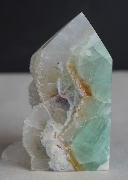 Fine Flourite Druzy Geode Stand Up: 6x3.5.x3 - Items are the exact items in the image - Please review the entire terms and conditions prior to placing any bids - Any bid is an agreement to all terms and 
