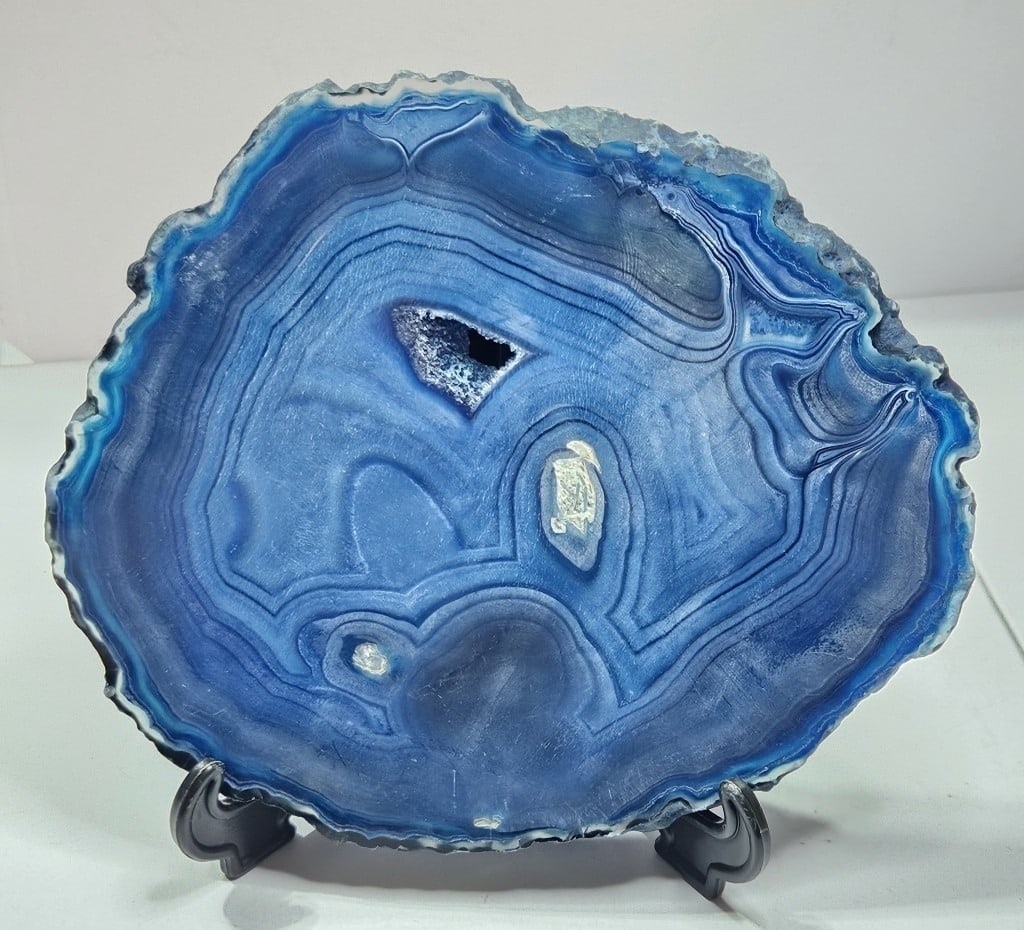 Fine Blue Dyed Agate Slab (1 of 6)