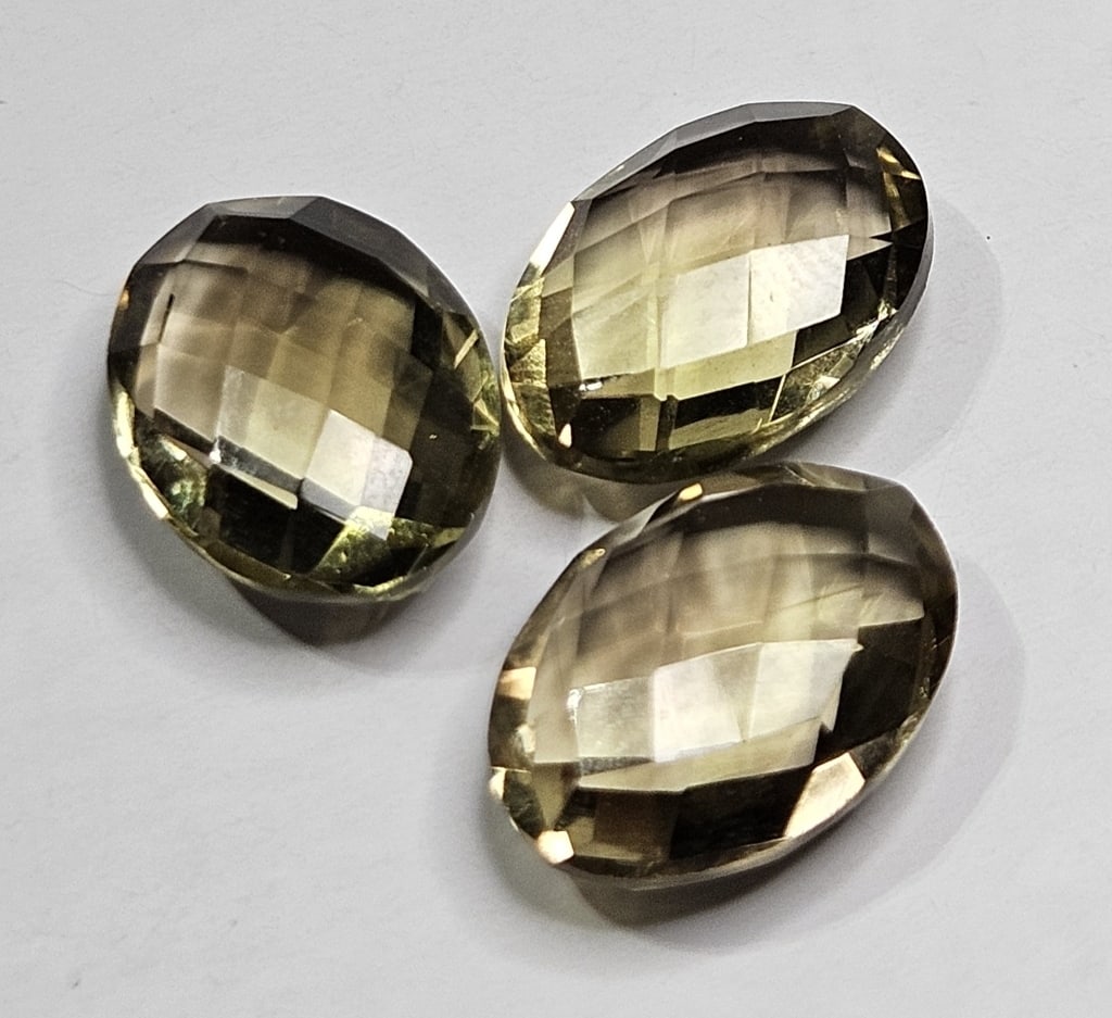 14.70 tcw. Natural Checkerboard Cut Citrine Gems (1 of 4)