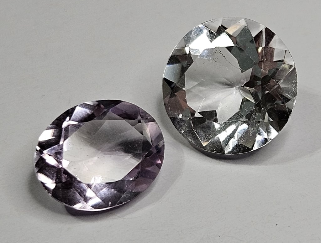 8.20 tcw. Natural Amethyst & White Topaz Gemstones (1 of 4)