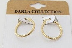 Darla Collection Gold Tone Earrings: Item is from a recent department store closure - New on display retail board or box- If no box or tags items are from same retail venue but would have been display models -