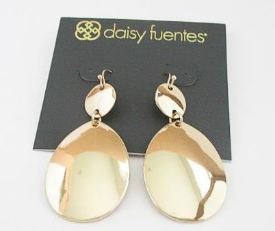 Daisey Fuentes Gold Tone Earrings -: Item is from a recent department store closure - New on display retail board or box- If no box or tags items are from same retail venue but would have been display models -