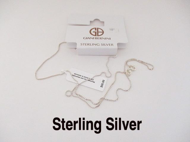 Giani Bernini Sterling Silver Necklace -$50 Retail: Item is from a recent department store closure - New on display retail board or box- If no box or tags items are from same retail venue but would have been display models -