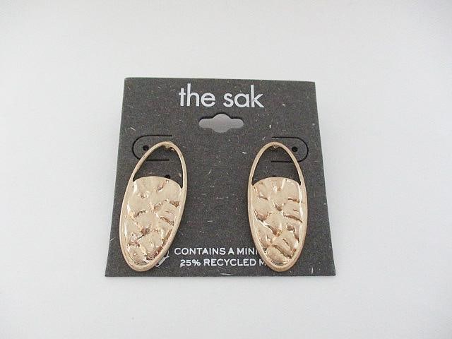 The Sak Gold Tone Fashion Earrings: Item is from a recent department store closure - New on display retail board or box- If no box or tags items are from same retail venue but would have been display models -