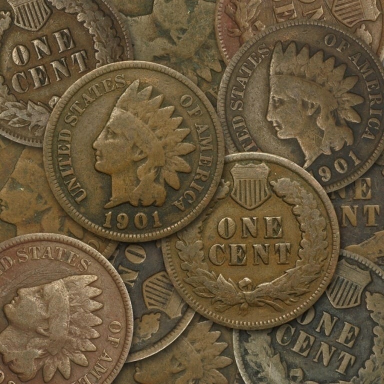 (10) Indian Head Cents Random Dates and Grades (1 of 1)