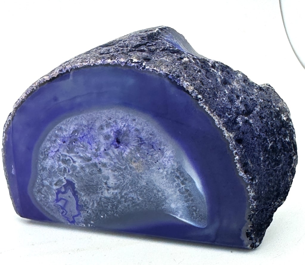 Dyed Blue/Purple Agate Specimen Stand Up End (1 of 5)