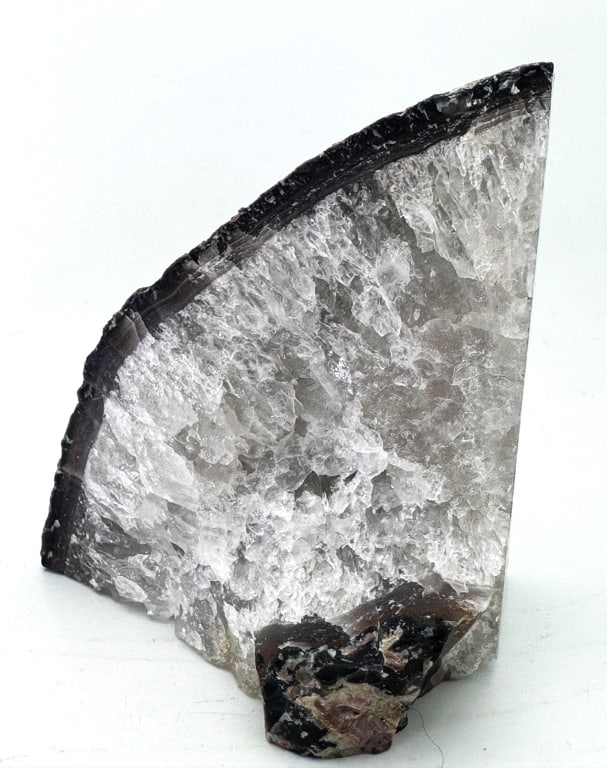 Fine Agate Crystal Stand Up End: Item is the exact item in the image - Bidder is responsible for all value and grade determination- Please review all terms and conditions prior to placing any bids- All sales final-