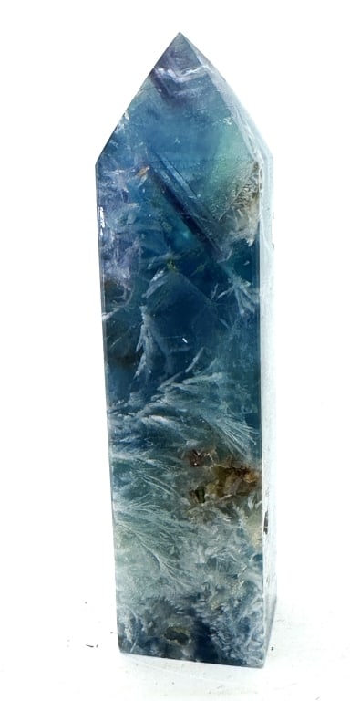 Stunning Feathered Rainbow Flourite Tower Point (1 of 3)