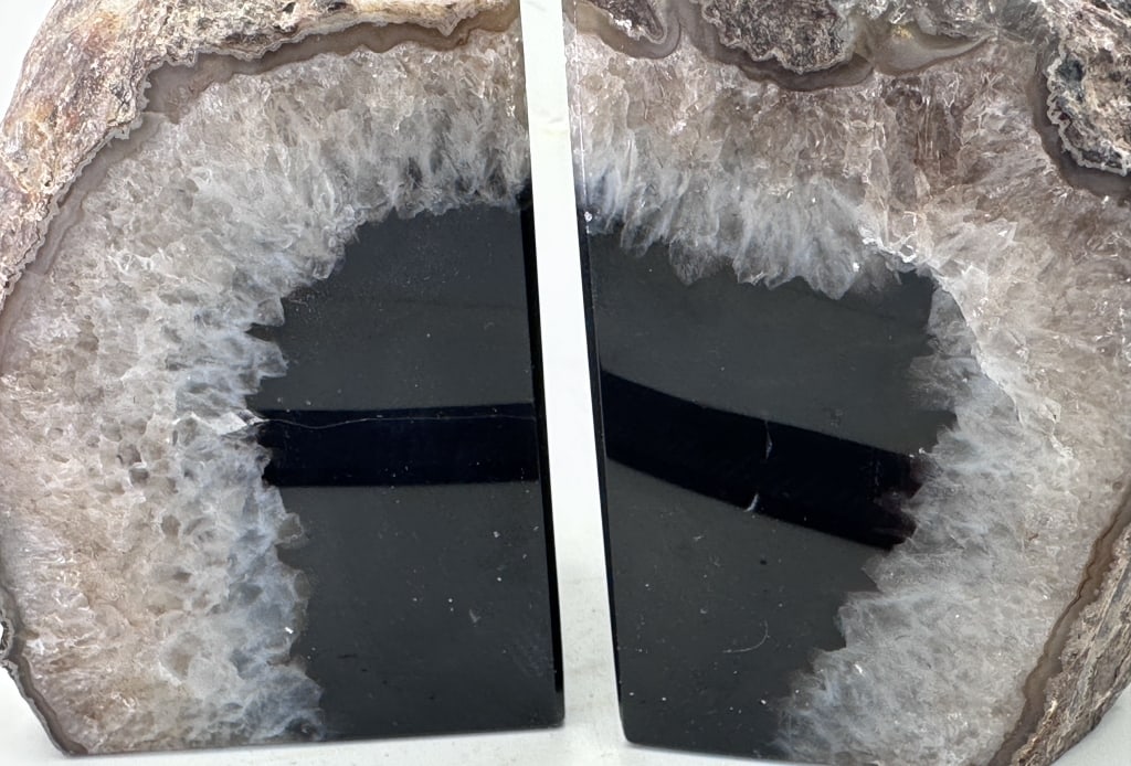 Nice Natural Agate Bookends - - 2