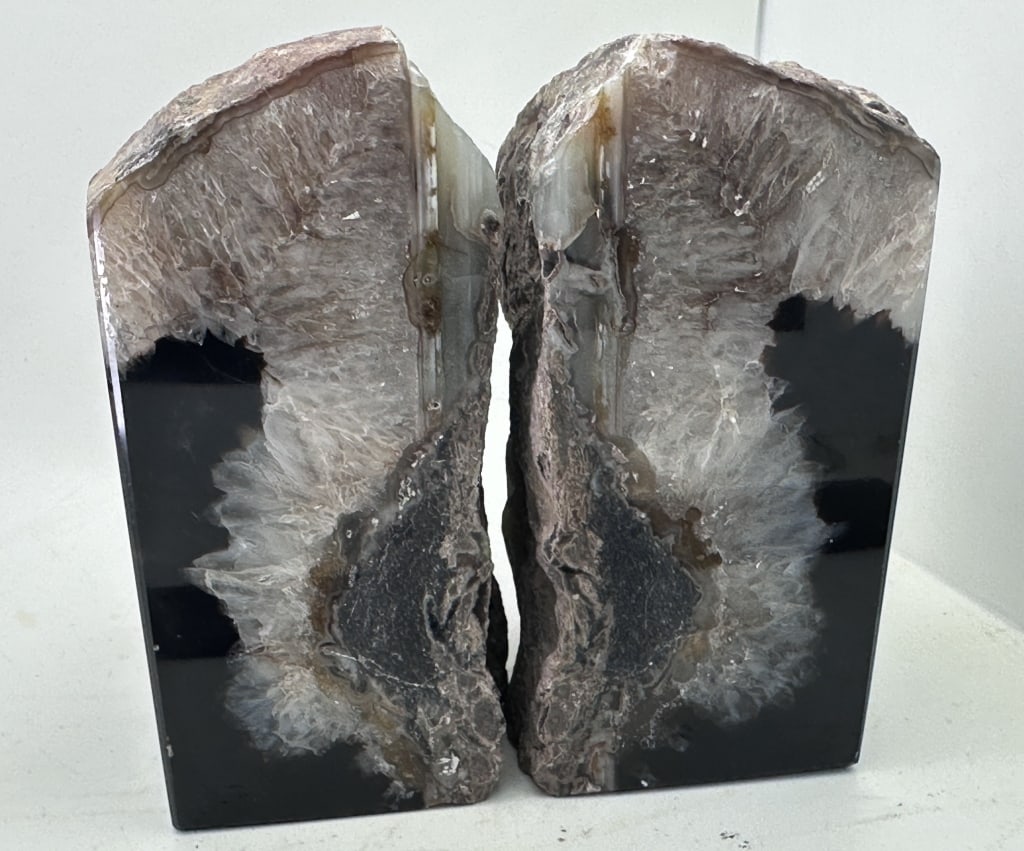 Nice Natural Agate Bookends - - 3