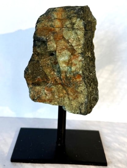 Natural Freeform Rough Cut Emerald on Stand (1 of 9)