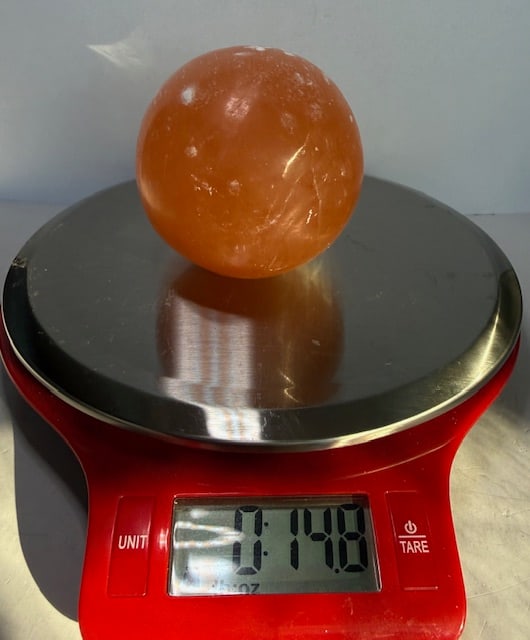 Orange Selenite Round Ball - 4
