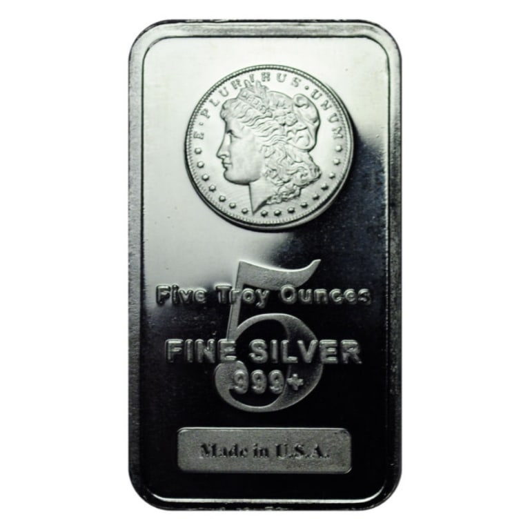 (1) 5 oz. Silver Bar - Random Maker: Item is as shown in the image - Bidder is responsible for all grade and value determination - Please review the entire terms and conditions prior to placing any bids. All terms apply to each