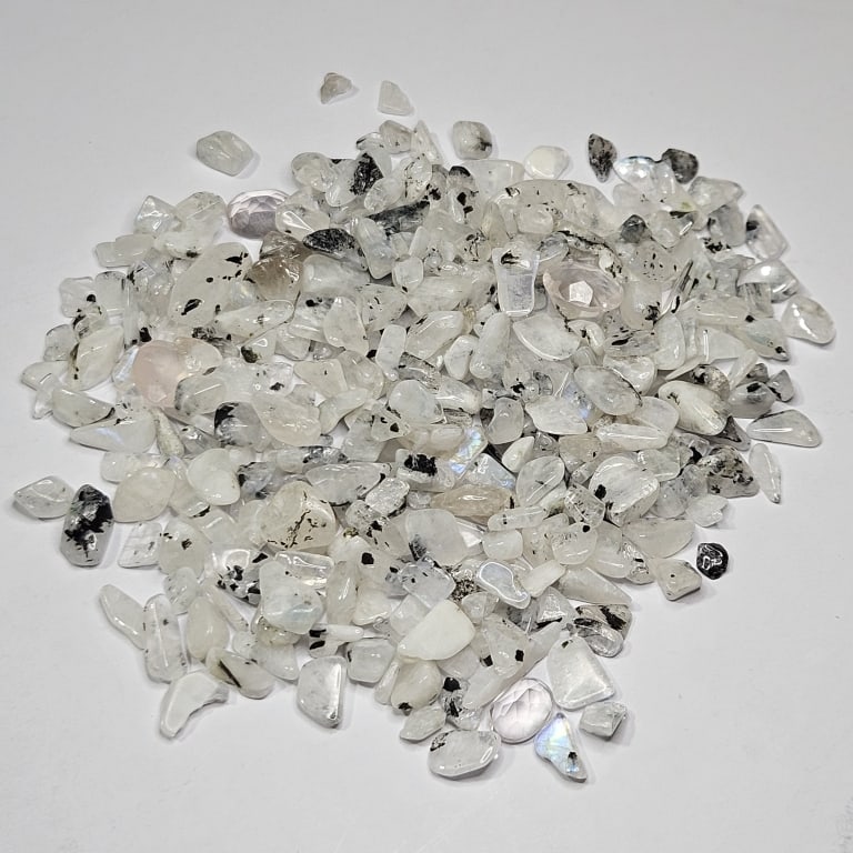 222.25 tcw. Natual Rainbow Moonstone Chips (1 of 2)