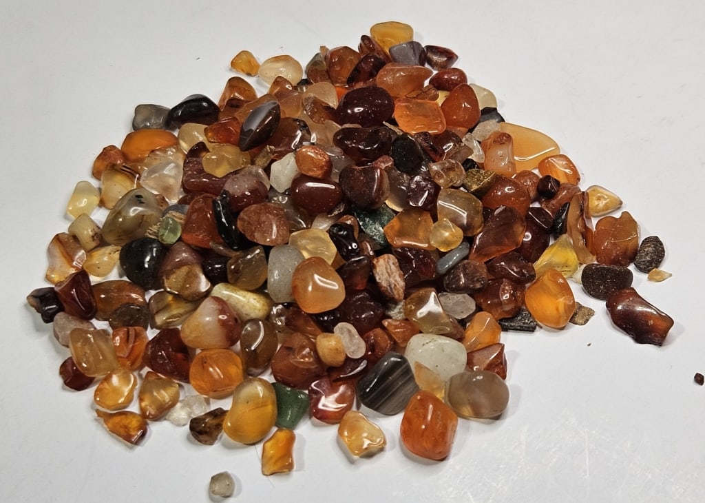 230.55 tcw. Natural Carnelian Tumbled Chips (1 of 2)
