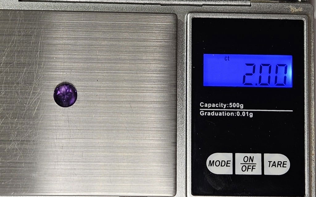 2 ct. Amethyt Round Cut Gemstone - 4