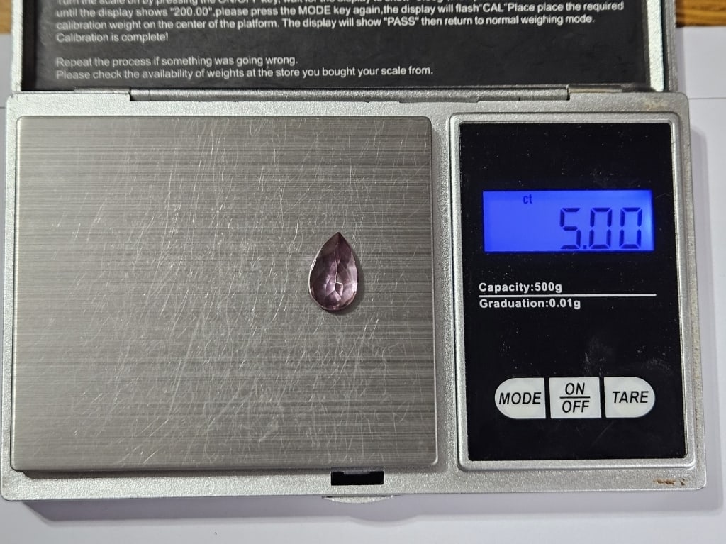 5 ct. Pear Shape Amethyst Gemstone - 4