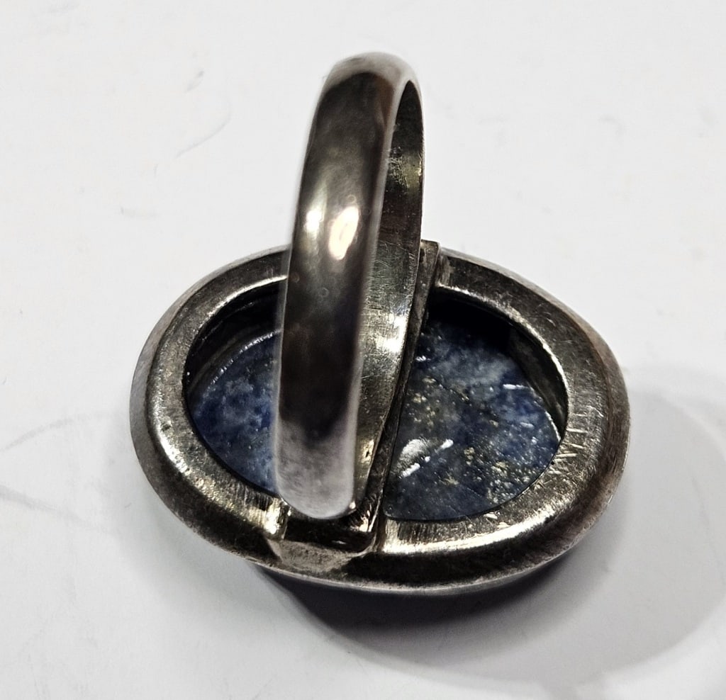 Sterling Silver Sodalite Cabachon Ring - 2