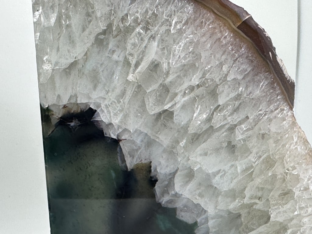 Fine Green Agate Geode Polished End - 3