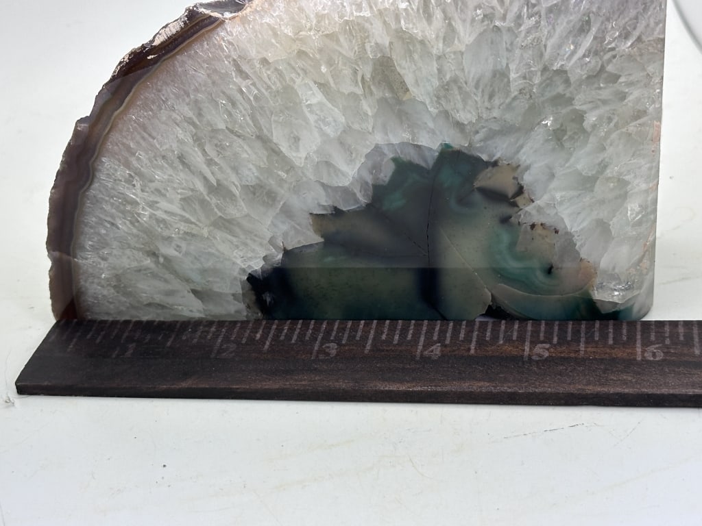 Fine Green Agate Geode Polished End - 5