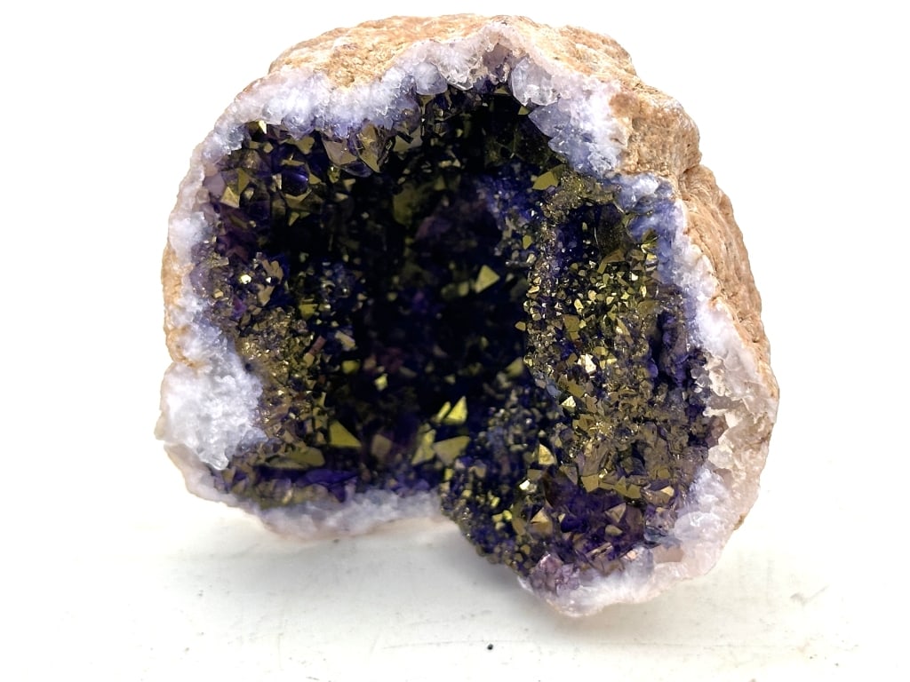 88.10 gram Aura Chalcedony Geode Cluster (1 of 4)