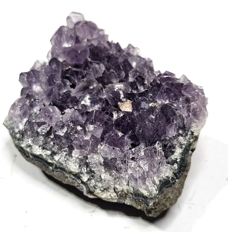 38.66 gram Natural Amethyst Cluster: Item is the exact item in the image - Bidder is responsible for all value grade determination - Please review all terms and conditions prior to placing any bids- All sales are final and all invoices d
