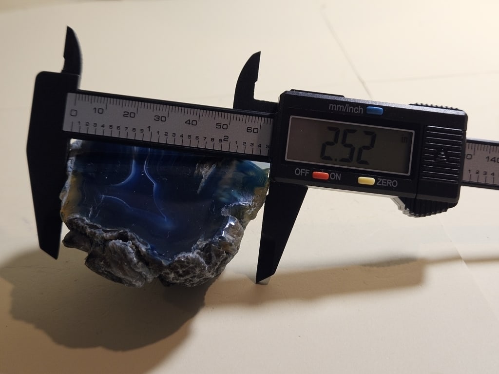 Dyed Blue Agate Stand Up End Specimen - 5