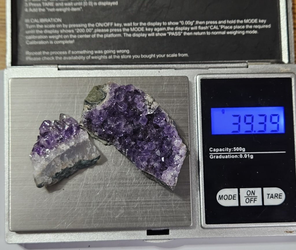 39.39 grams Natural Amethyst Clusters - 4