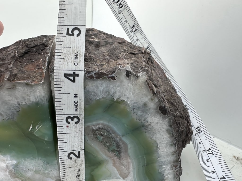 Banded Green Agate Bookends - 6