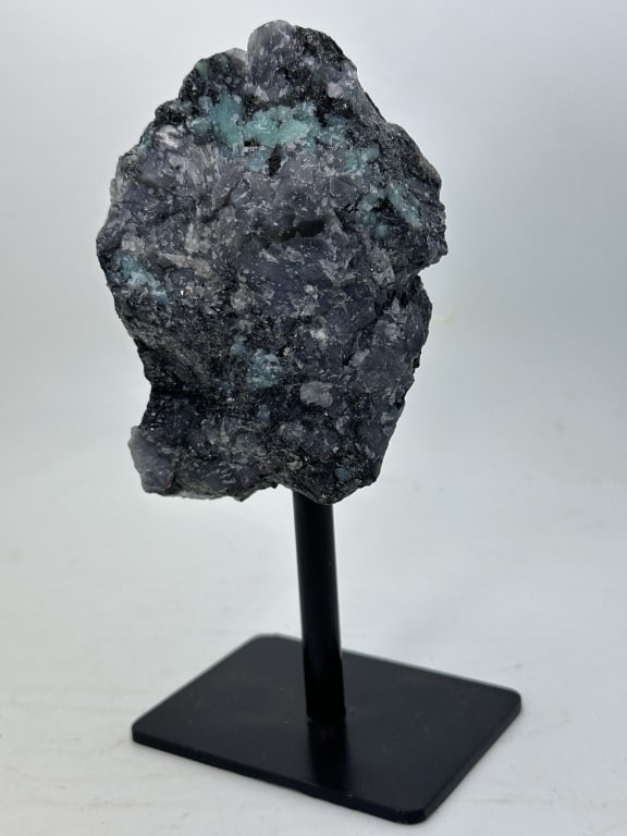 Natural Rough Emerald Specimen on Stand: Item is the exact item in the image - Bidder is responsible for all value and grade determination. Please review all terms and conditions prior to placing any bids-