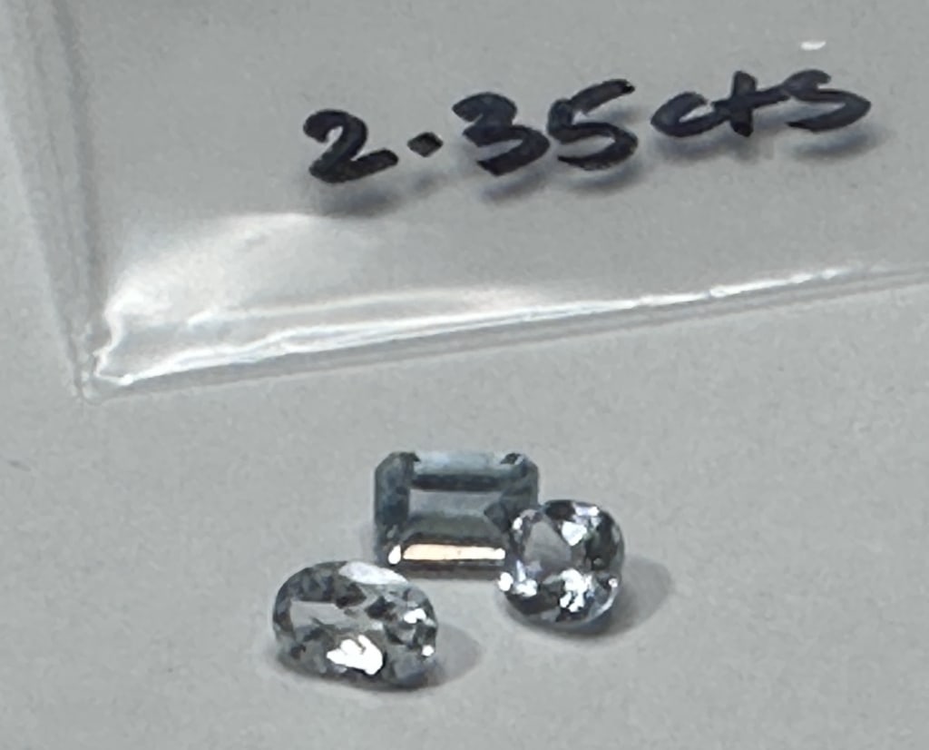 2.35 tcw. Natural Grade AAA Aquamarine Gem Parcel: Fabulous AAA grade gemstone parcel as shown in the image - Please review all terms and conditions prior to placing any bids- All sales final -