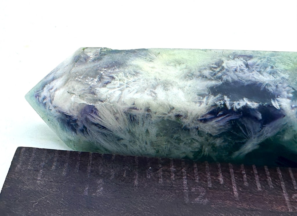 Rainbow Feathered Flourite Tower Point - 3