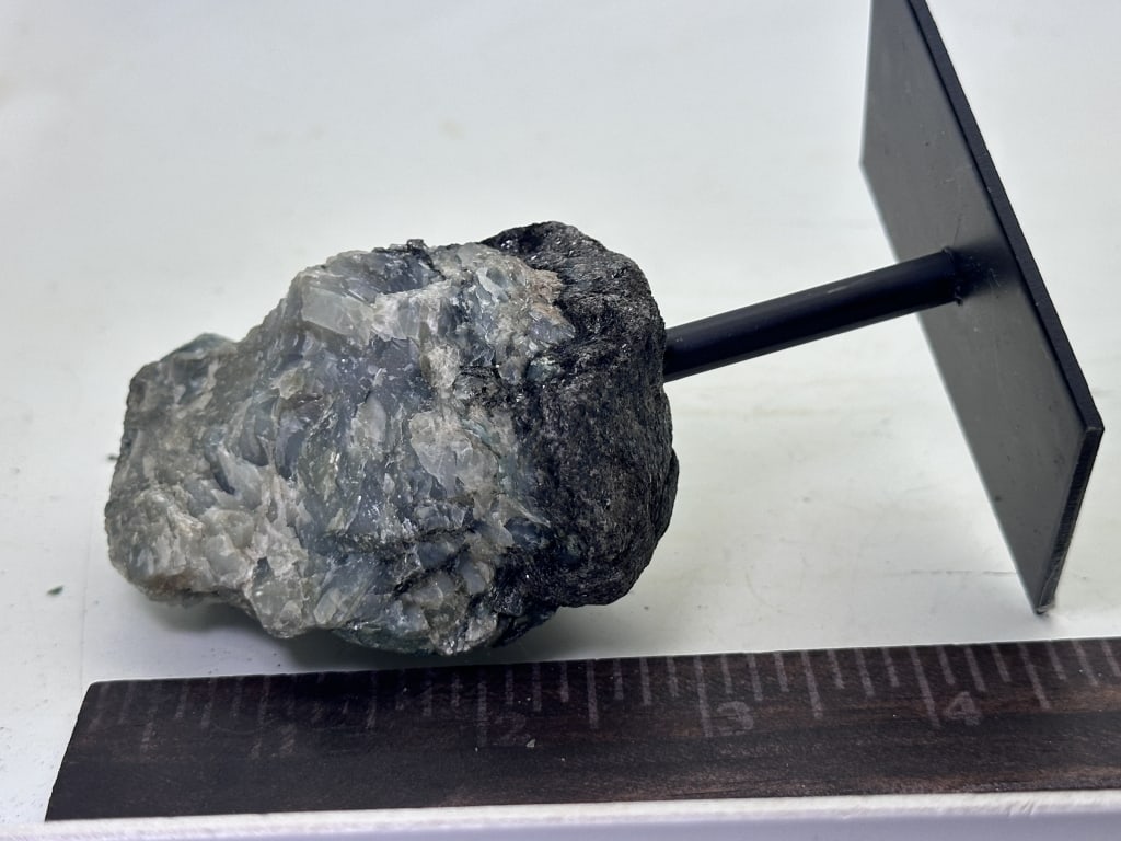 Natural Rough Emerald Specimen on Stand - 3