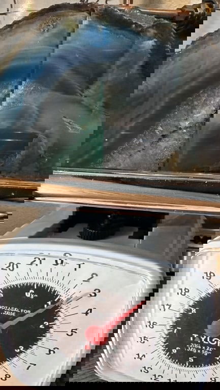 Dyed Blue Agate Bookends w/ Geode Pocket - 7