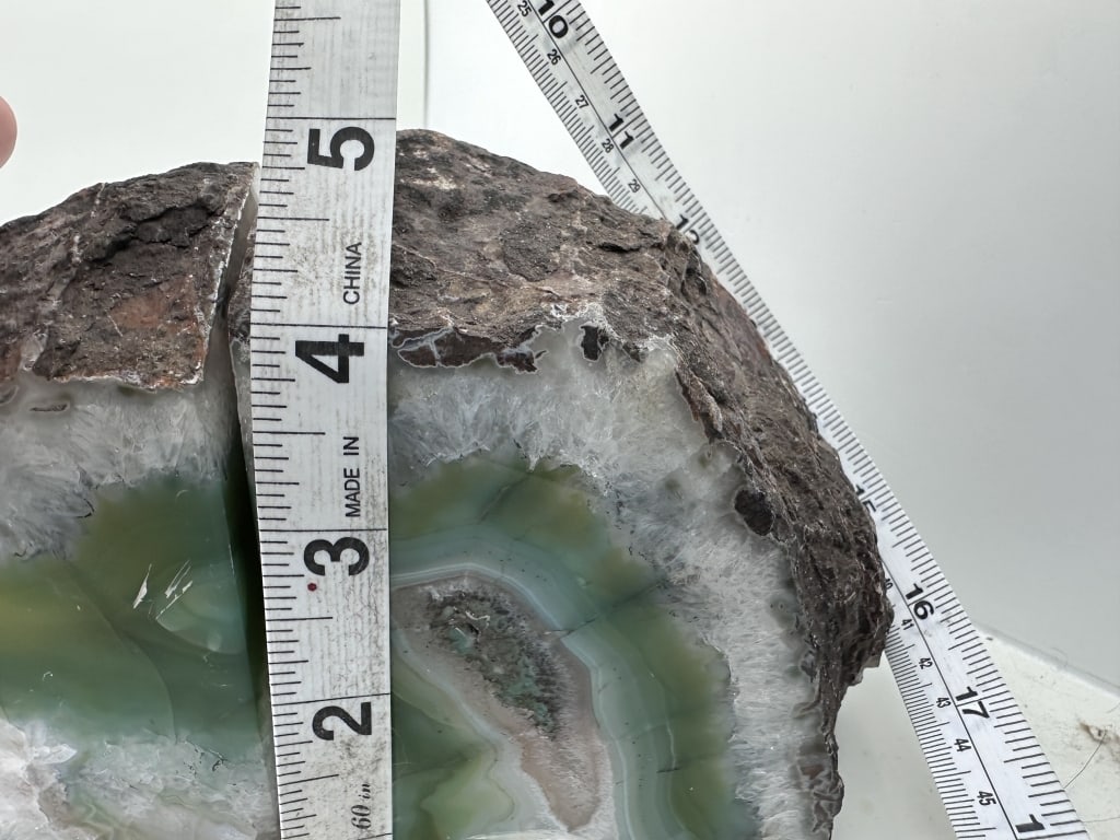 Banded Green Agate Bookends - 6