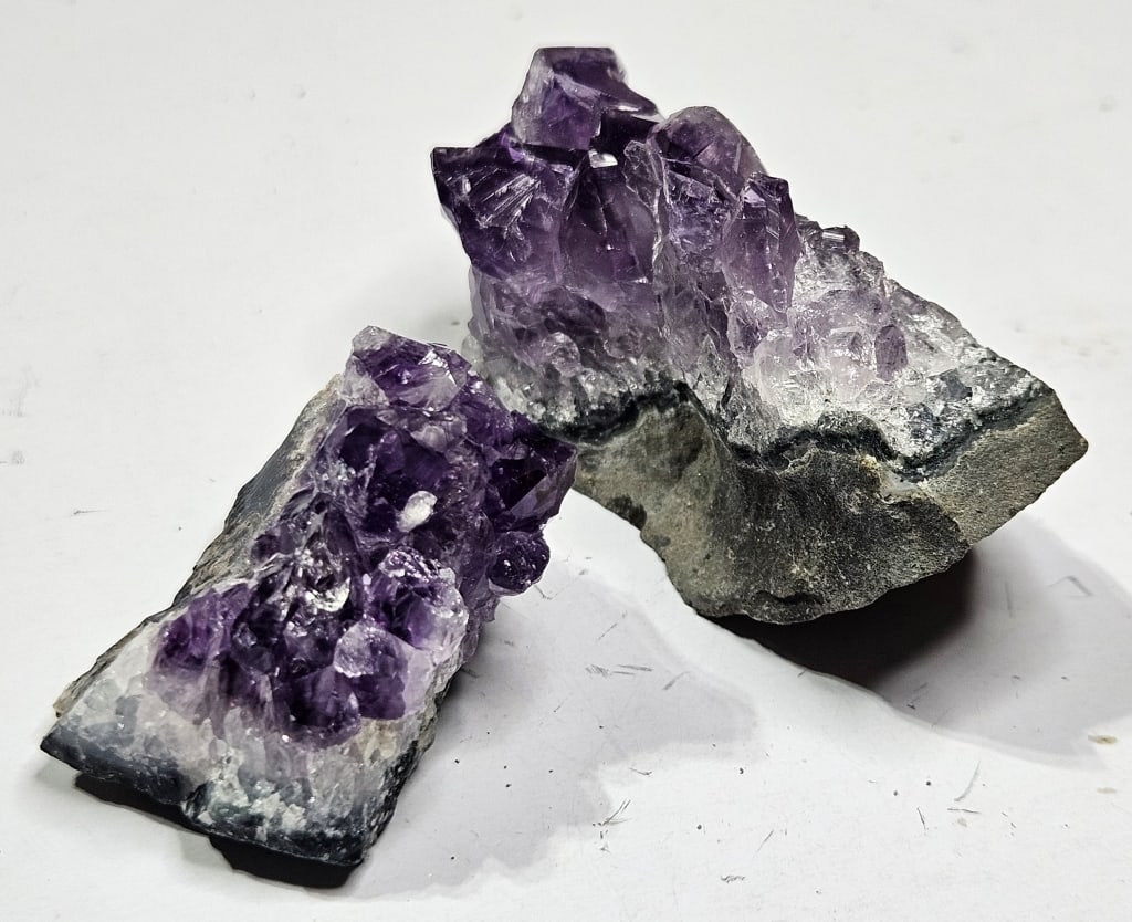 45.51 gram Natural Ametyhst Crystal Clusters: Item is the exact item in the image - Bidder is responsible for all value grade determination - Please review all terms and conditions prior to placing any bids- All sales are final and all