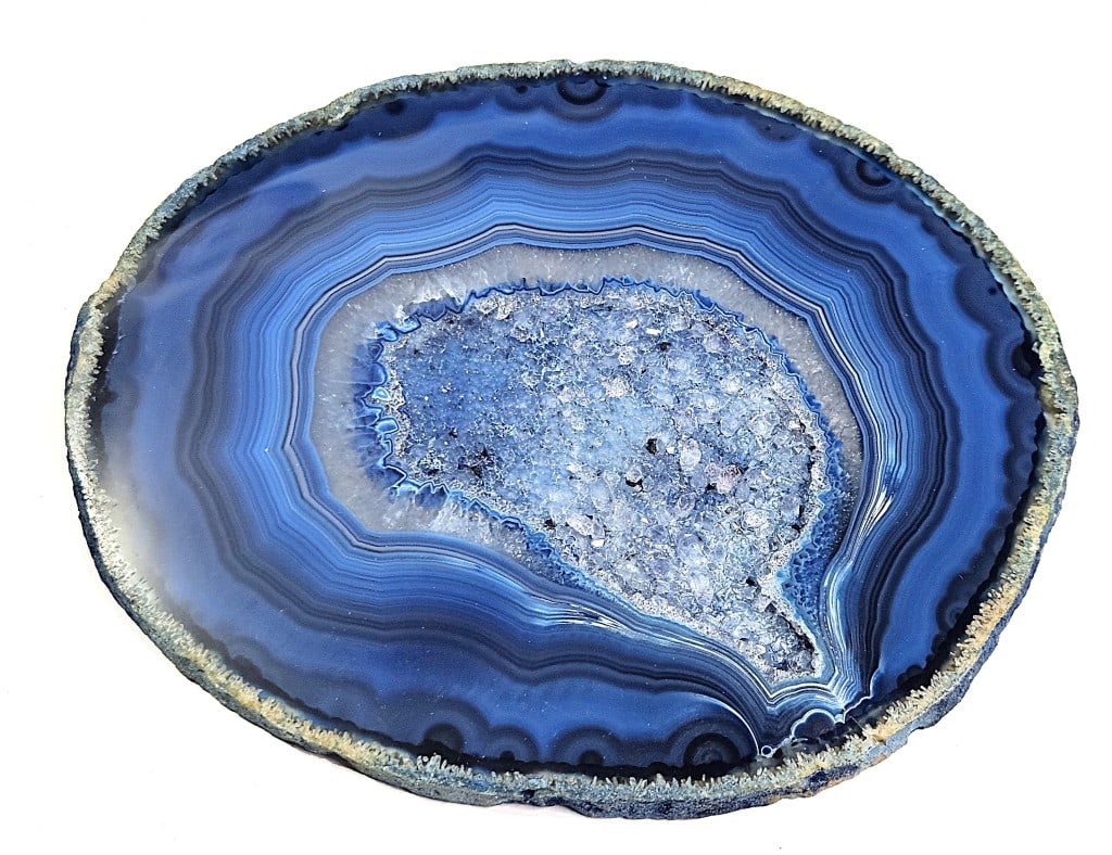 Blue Dyed Agate Slab - 2