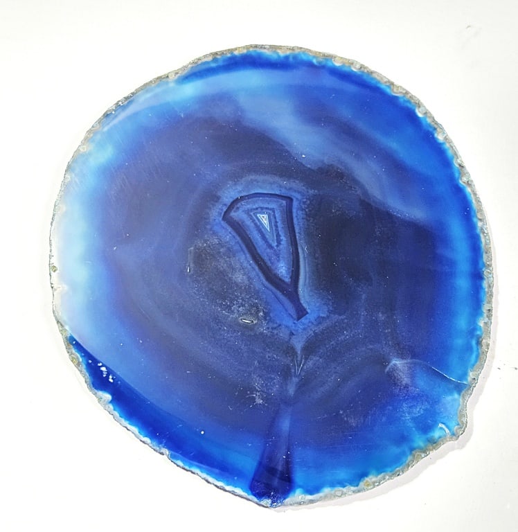 Fine Dyed Blue Agate Slab - 4