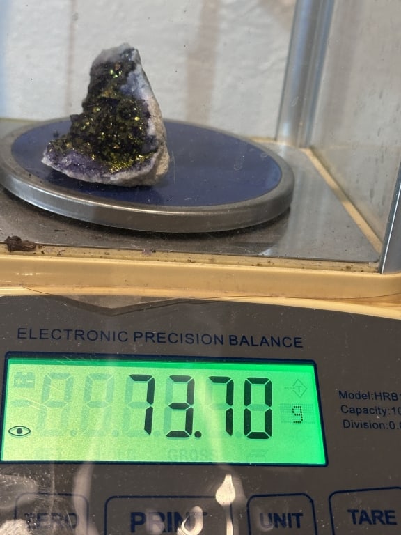 73.70 gram Aura Chalcedony Geode Cluster - 3